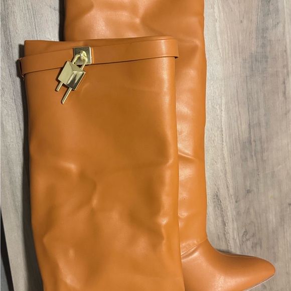 Fashion Nova Tan Over-the-Knee Boots - Picture 2 of 3